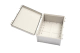 Boxco Q-Series 11.81 x 11.81 x 6.30 Inches(300 x 300 x 160mm) Plastic Enclosure, IP67, IK08, ABS, Grey Cover, Hinge Type with Plate - PHOTO 3