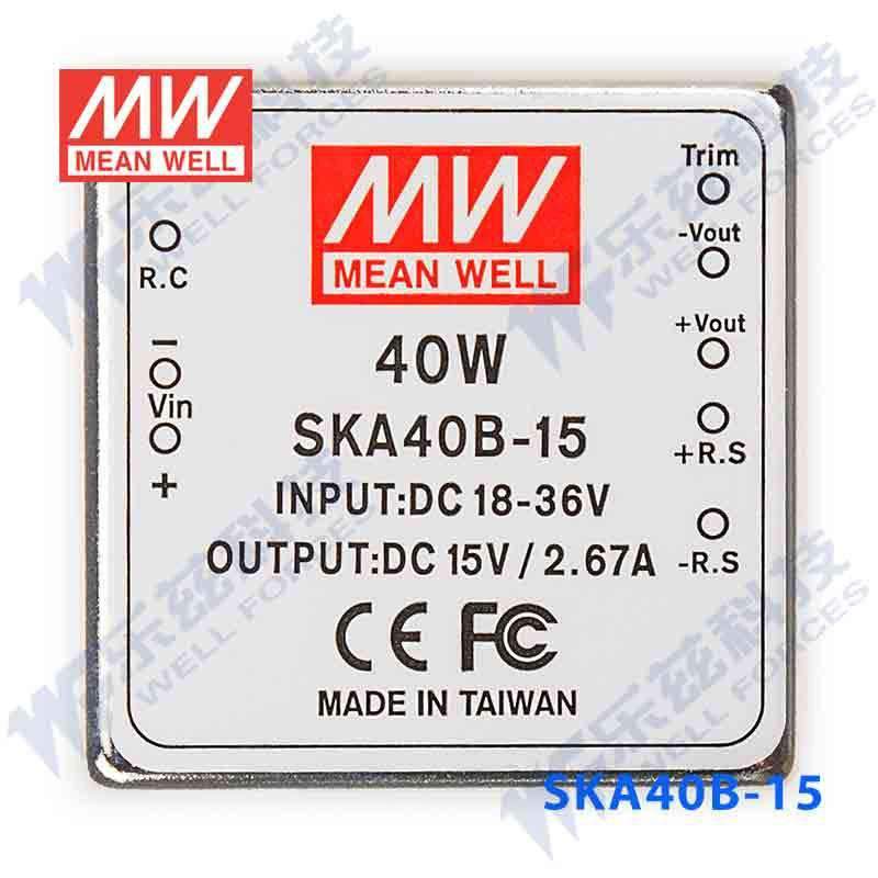 Mean Well SKA40B-15 DC-DC Converter - 35W - 18~36V in 15V out 2.67A - PHOTO 2