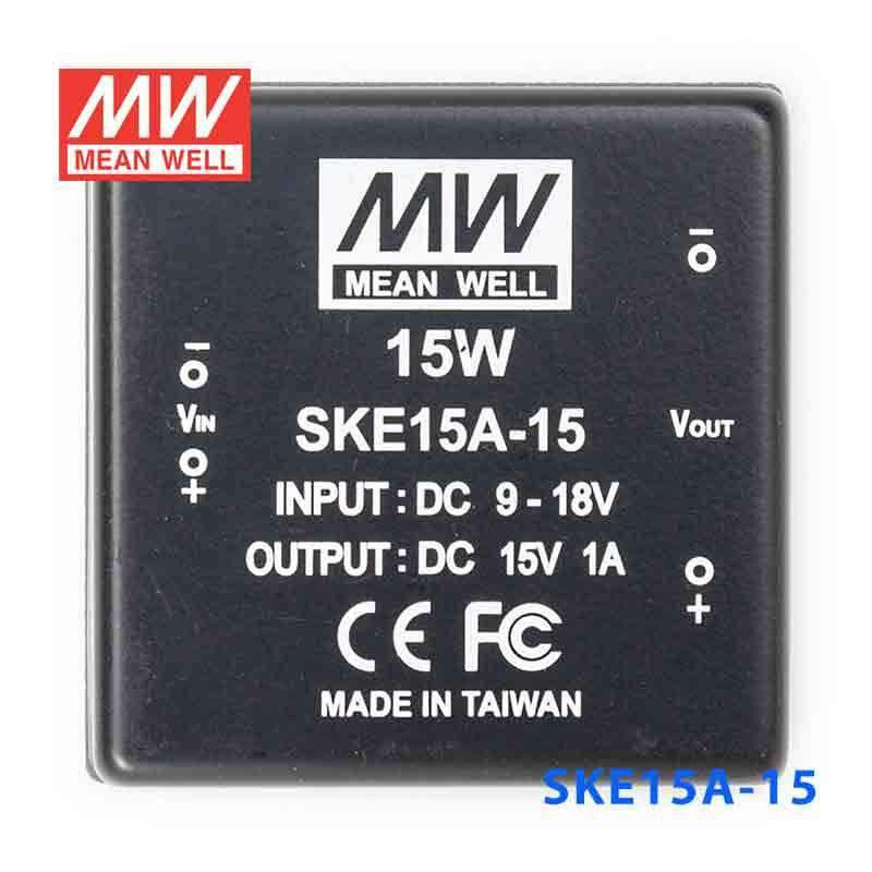 Mean Well SKE15A-15 DC-DC Converter - 15W - 9~18V in 15V out - PHOTO 2