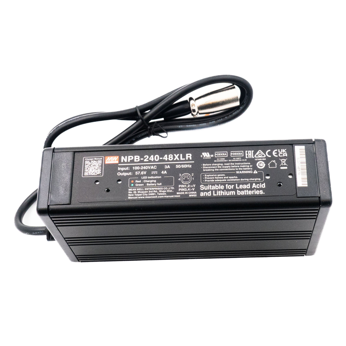 Mean Well NPB-240-48XLR Battery Charger 240W 48V 3 Pin Power Pin 4A - PHOTO 1