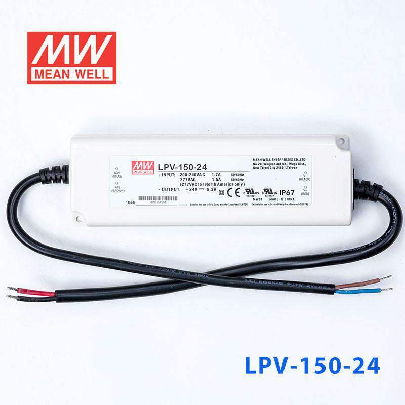 Mean Well LPV-150-24 AC-DC Single output LED Driver Constant Voltage 24Vdc 6.3A - PHOTO 2