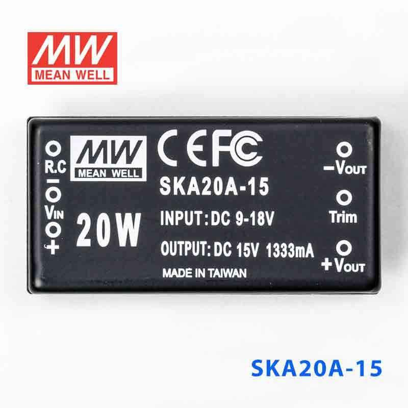 Mean Well SKA20A-15 DC-DC Converter - 20W - 9~18V in 15V out - PHOTO 2