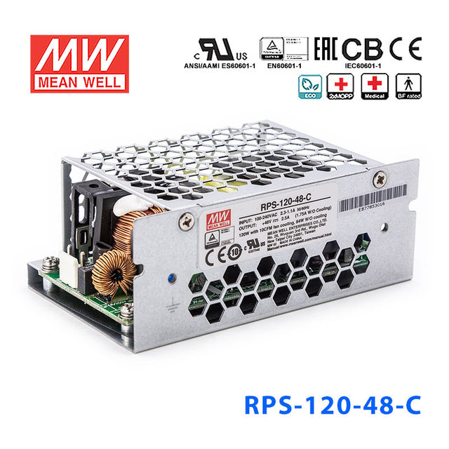 Mean Well RPS-120-48-C Green Power Supply W 48V 2.5A - Medical Power Supply