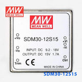 Mean Well SDM30-12S15 DC-DC Converter - 25.5W - 9.2~18V in 15V out - PHOTO 2