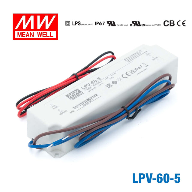 Mean Well LPV-60-5 Power Supply 60W 5V