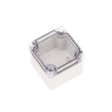 Boxco S-Series 3.15 x 3.15 x 2.36 Inches(80x80x60mm) Plastic Enclosure, IP67, IK08, PC, Transparent Cover, Screw Type - PHOTO 1
