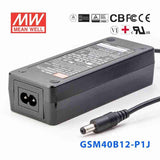 Mean Well GSM40B12-P1J Power Supply 40W 12V