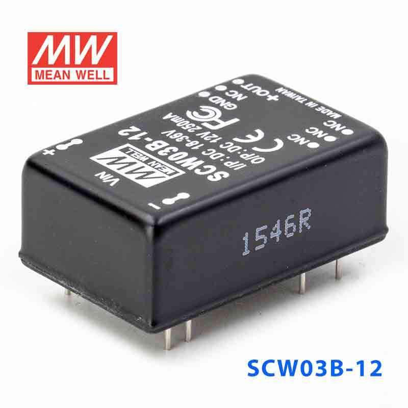 Mean Well SCW03B-12 DC-DC Converter - 3W 18~36V DC in 12V out - PHOTO 1