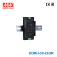 Mean Well DDRH-30-24DR Ultra Wide Input DC-DC Converter, 30W 24V, Din Rail Type 1.25A