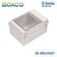 Boxco D-Series 13.78 x 9.84 x 6.69 Inches(350 x 250 x 170mm) All In One Dual Door Box Enclosure, IP67, IK08, ABS, Grey Cover