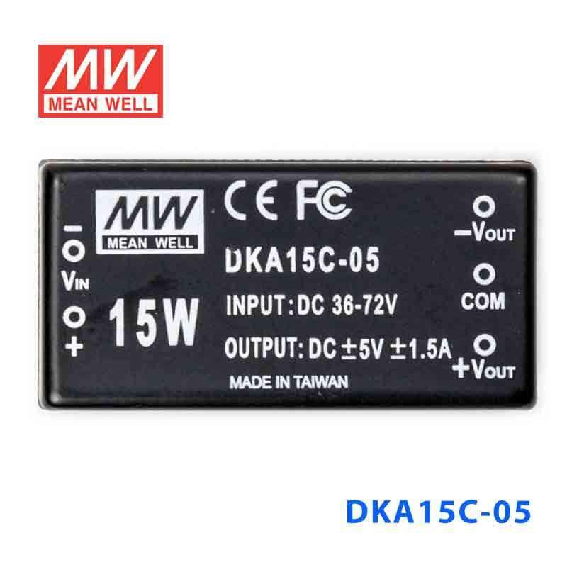 Mean Well DKA15C-05 DC-DC Converter - 15W - 36~72V in ±5V out - PHOTO 2