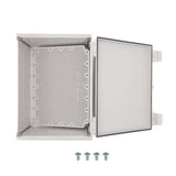 Boxco Q-Series 11.81 x 15.75 x 7.09 Inches(300 x 400 x 180mm) Plastic Enclosure, IP67, IK08, ABS, Grey Cover, Hinge Type with Plate - PHOTO 7