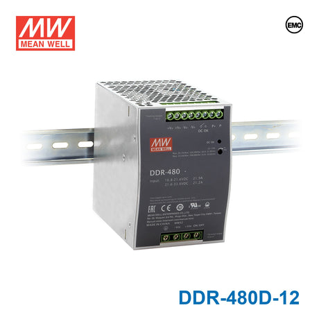 Mean Well DDR-480D-12 DC-DC Converter - 400.8W - 67.2~154V in 12V out 33.4A