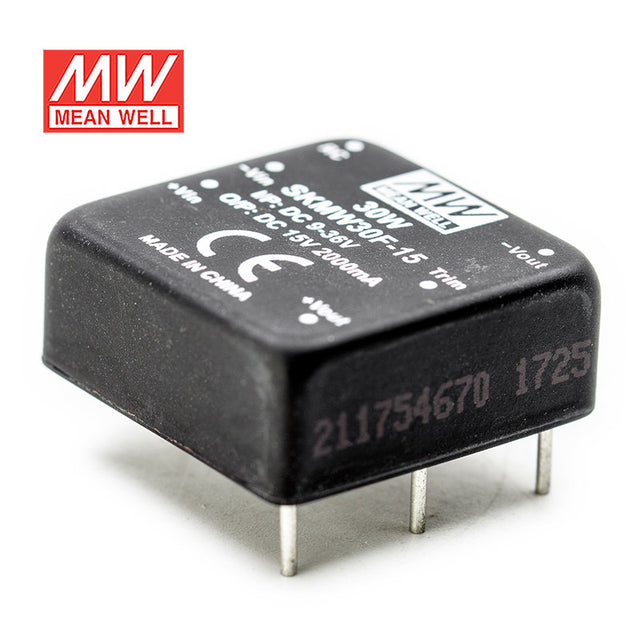 Mean Well SKMW30F-15 DC-DC Converter - 30W - 9~36V in 15V out 2A