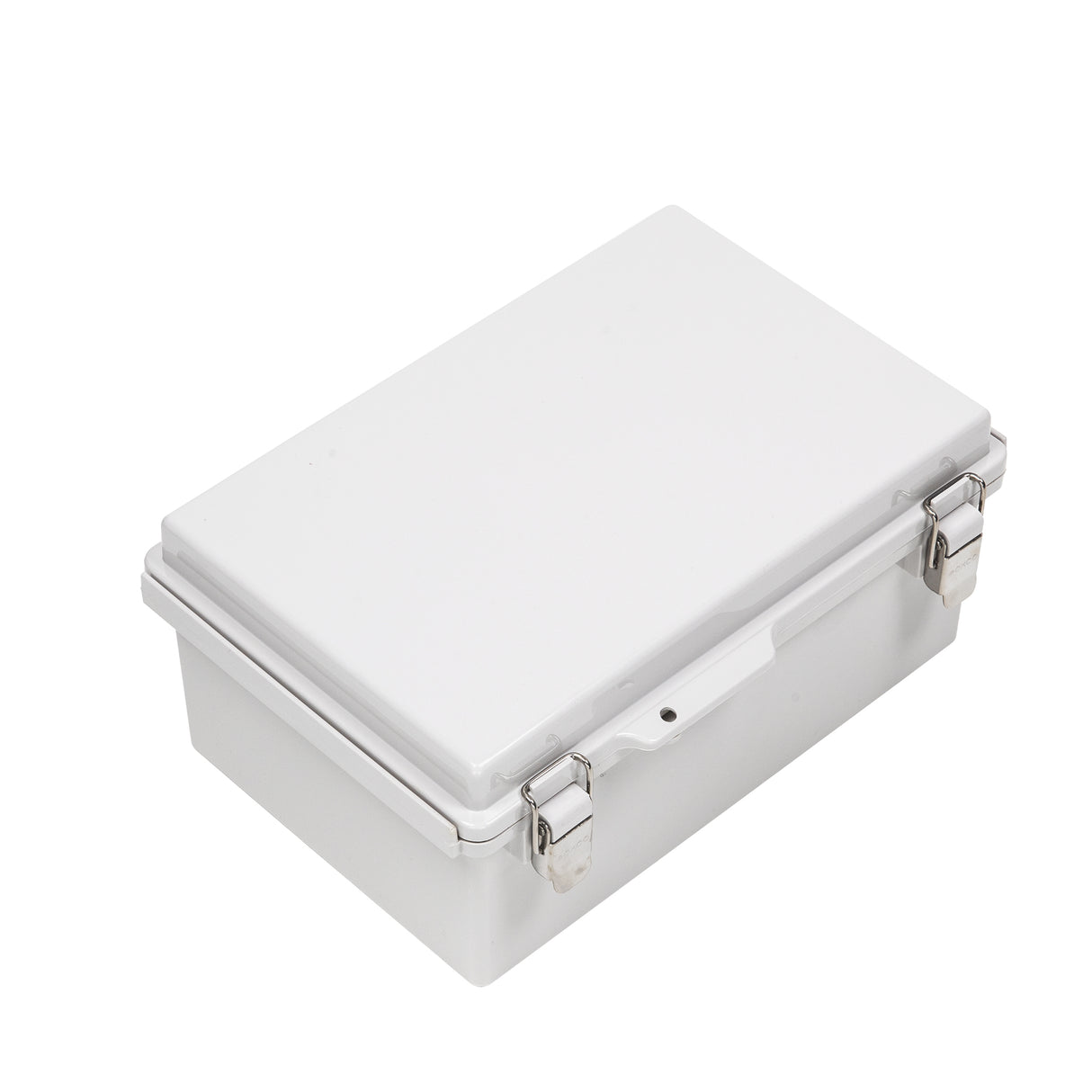 Boxco P-Series 7.87 x 11.81 x 5.12 Inches(200 x 300 x 130mm) Plastic Enclosure, IP67, IK08, PC, Grey Cover, Molded Hinge and Latch Type - PHOTO 1
