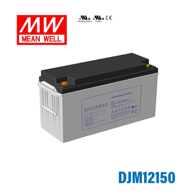 Mean Well DJM12150 12V 150Ah Valve Regulated Lead Acid, Absorbent Glass Mat, Rechargeable Battery