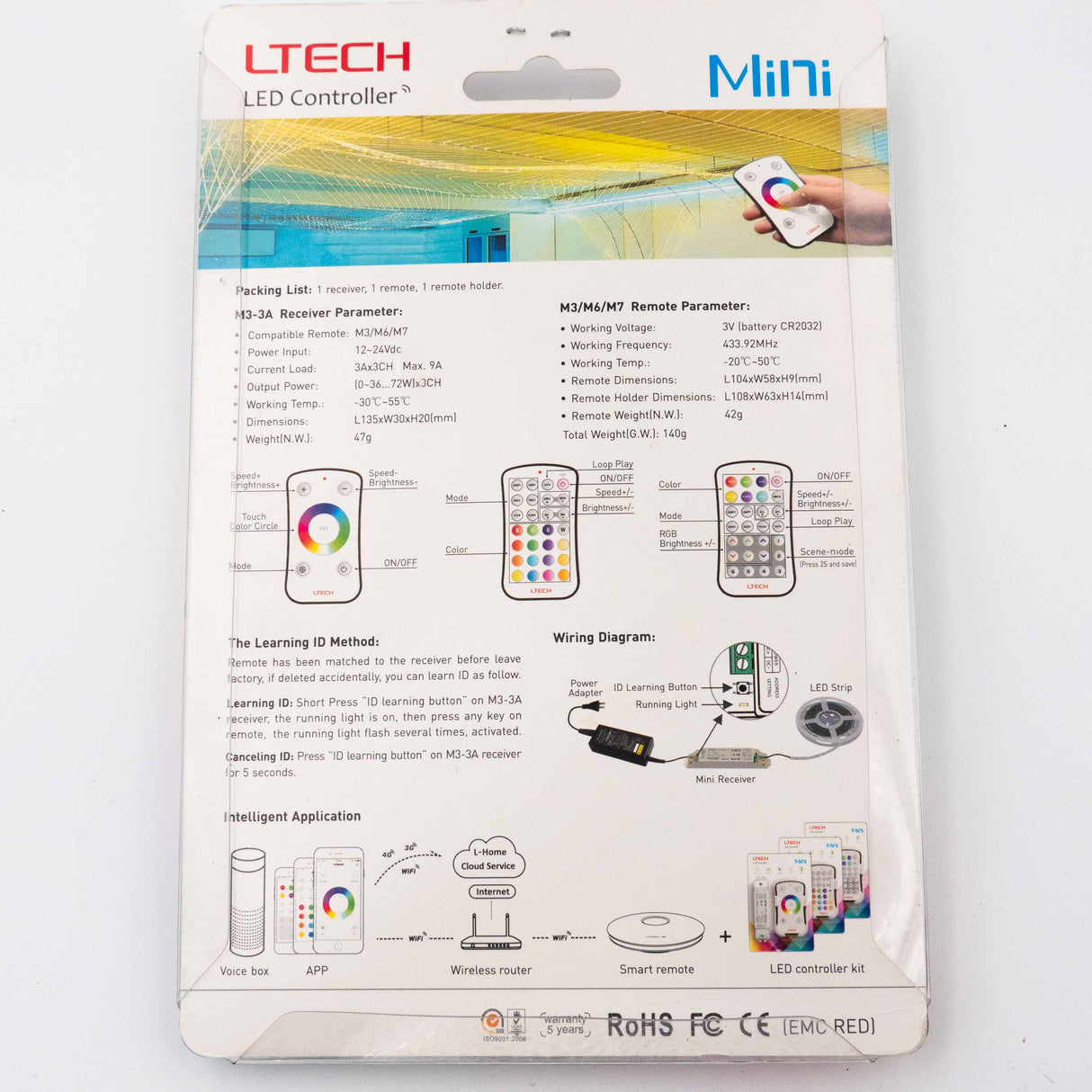 Ltech M6+M3-3A Mini Controller with RF Remote - RGB - PHOTO 3