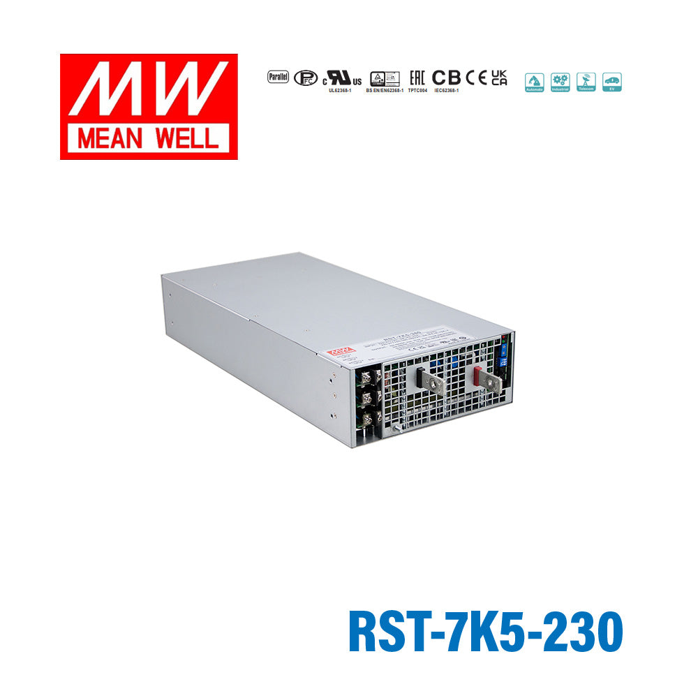 Mean Well RST-7K5-230 High Power AC/DC Power Supply 7452W, 3 Phase Input, 230V Output