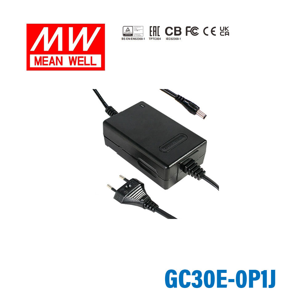 Mean Well GC30E-0P1J Portable Chargers 16.8W 4.2V 4A - Green Adaptor