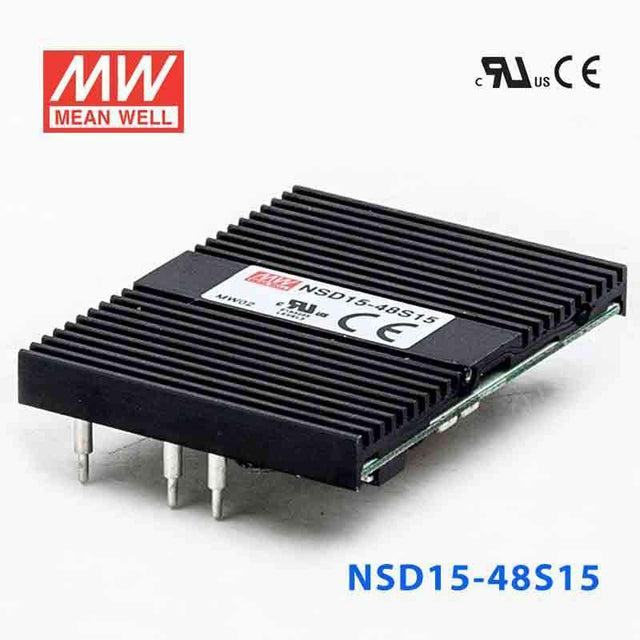 Mean Well NSD15-48S15 DC-DC Converter - 15W - 18~72V in 15V out