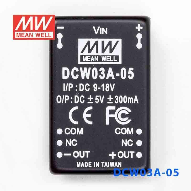 Mean Well DCW03A-05 DC-DC Converter - 3W - 9~18V in ±5V out - PHOTO 2