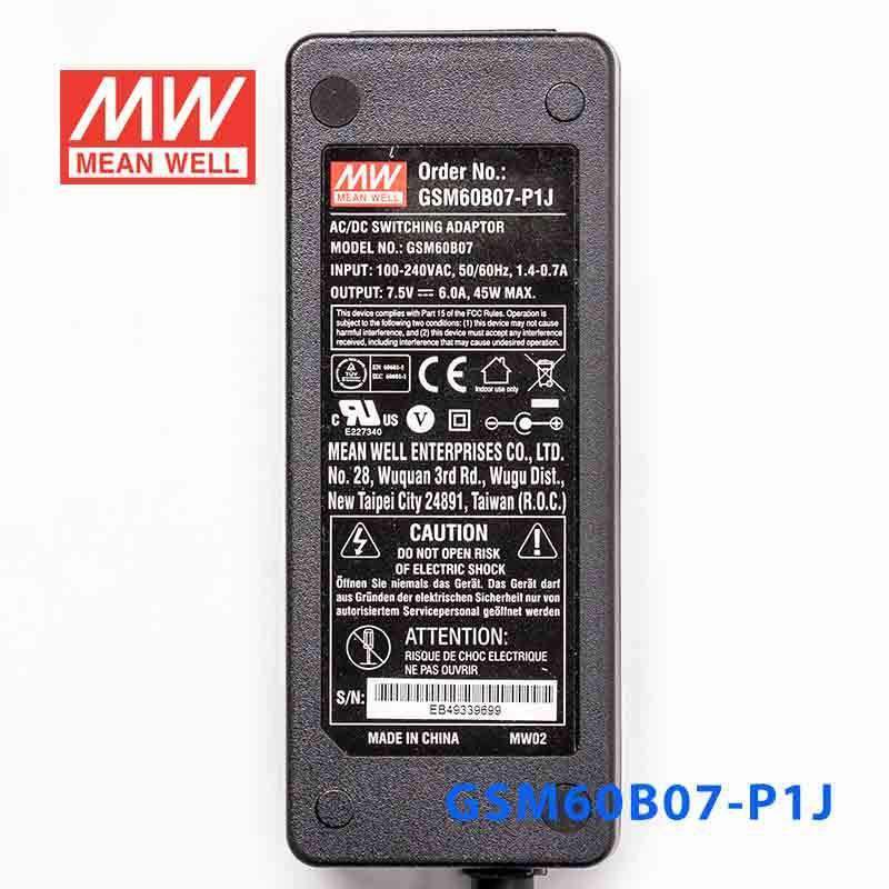Mean Well GSM60B07-P1J Power Supply 40W 7.5V 6A - PHOTO 2