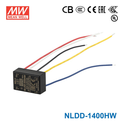 Mean Well NLDD-1400HW DC/DC LED Driver CC 1400mA - Step-down Wire Type