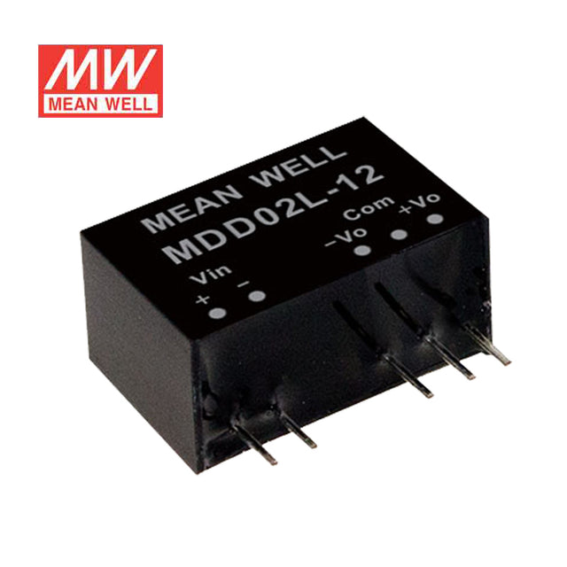 Mean Well MDD02M-12 DC-DC Converter - 2W - 10.8~13.2V in ±12V out