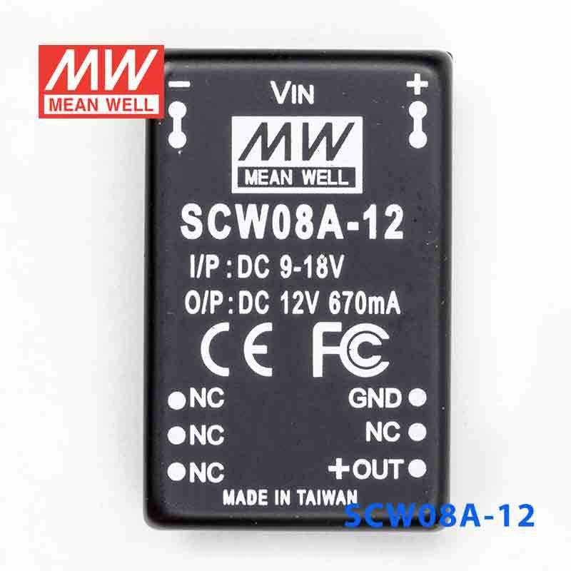 Mean Well SCW08A-12 DC-DC Converter - 8W 9~18V DC in 12V out - PHOTO 2