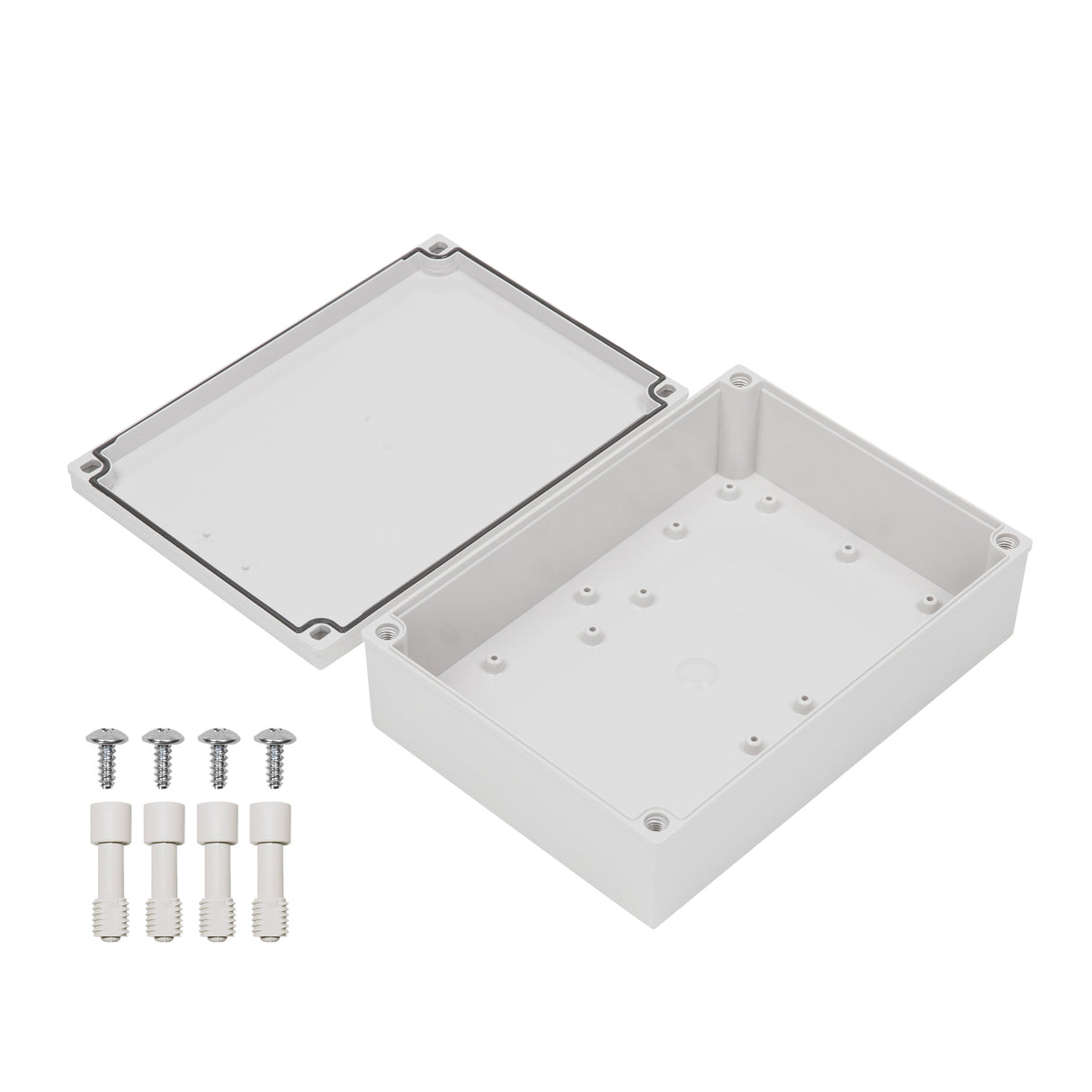 Boxco M-Series 7.09 x 10.04 x 2.95 Inches(180 x 255 x 75mm) Plastic Enclosure, IP67, IK08, PC, Grey Cover, Screw Type - PHOTO 3