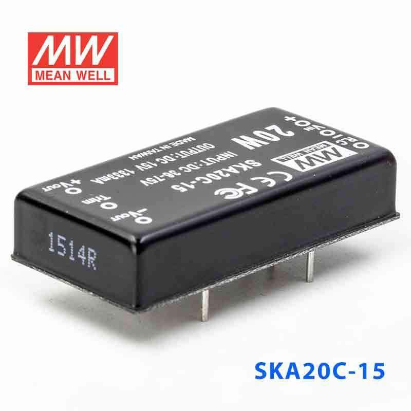 Mean Well SKA20C-15 DC-DC Converter - 20W - 36~75V in 15V out - PHOTO 1