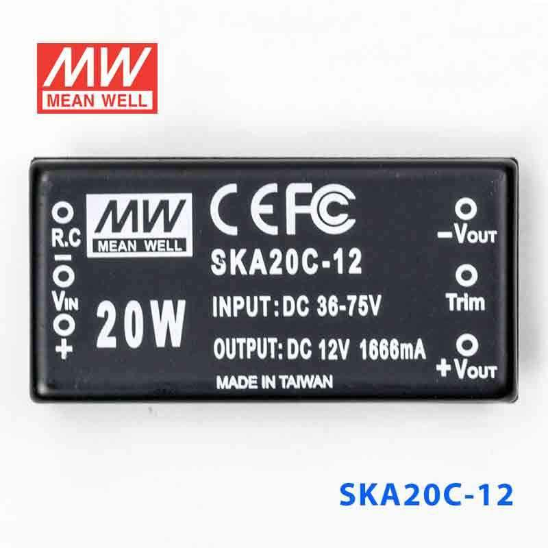 Mean Well SKA20C-12 DC-DC Converter - 20W - 36~75V in 12V out 1.66A - PHOTO 2