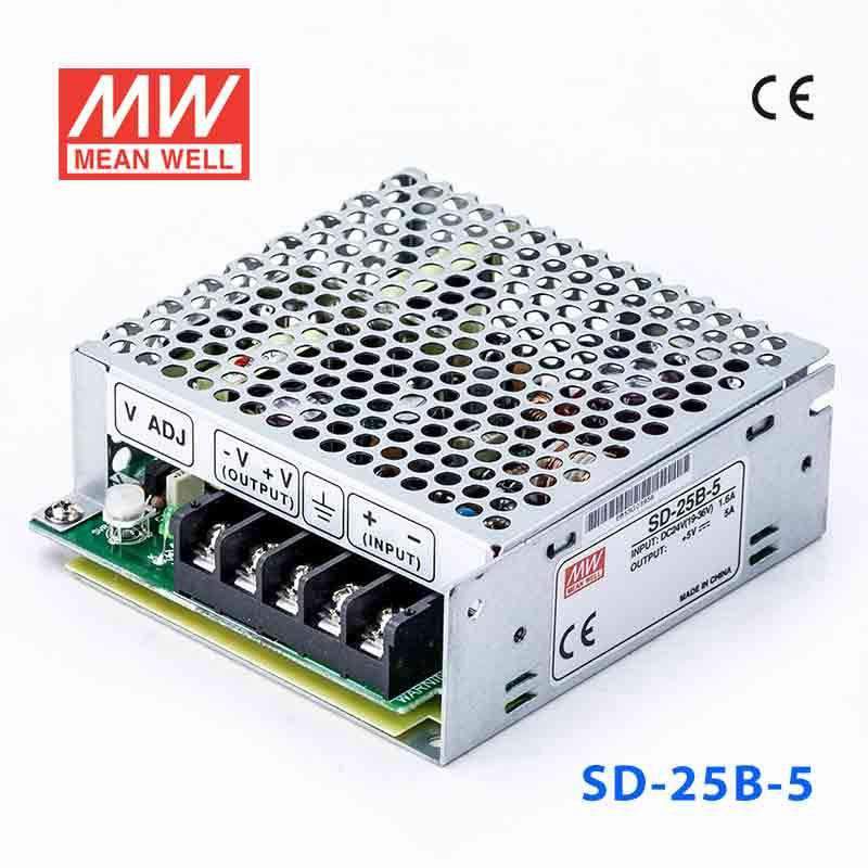 Mean Well SD-25B-5 DC-DC Converter - 25W - 19~36V in 5V out