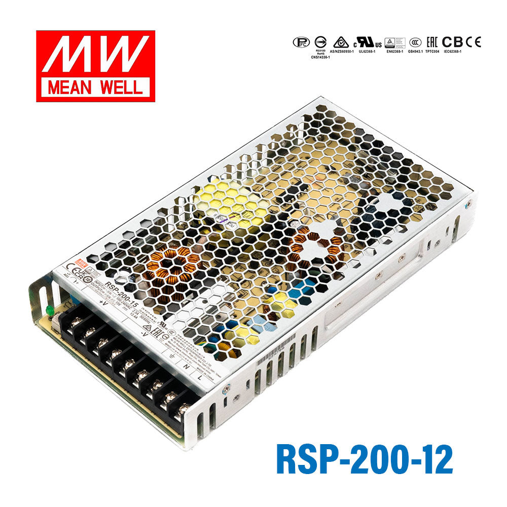 Mean Well RSP-200-12 Power Supply 200W 12V 16.7A