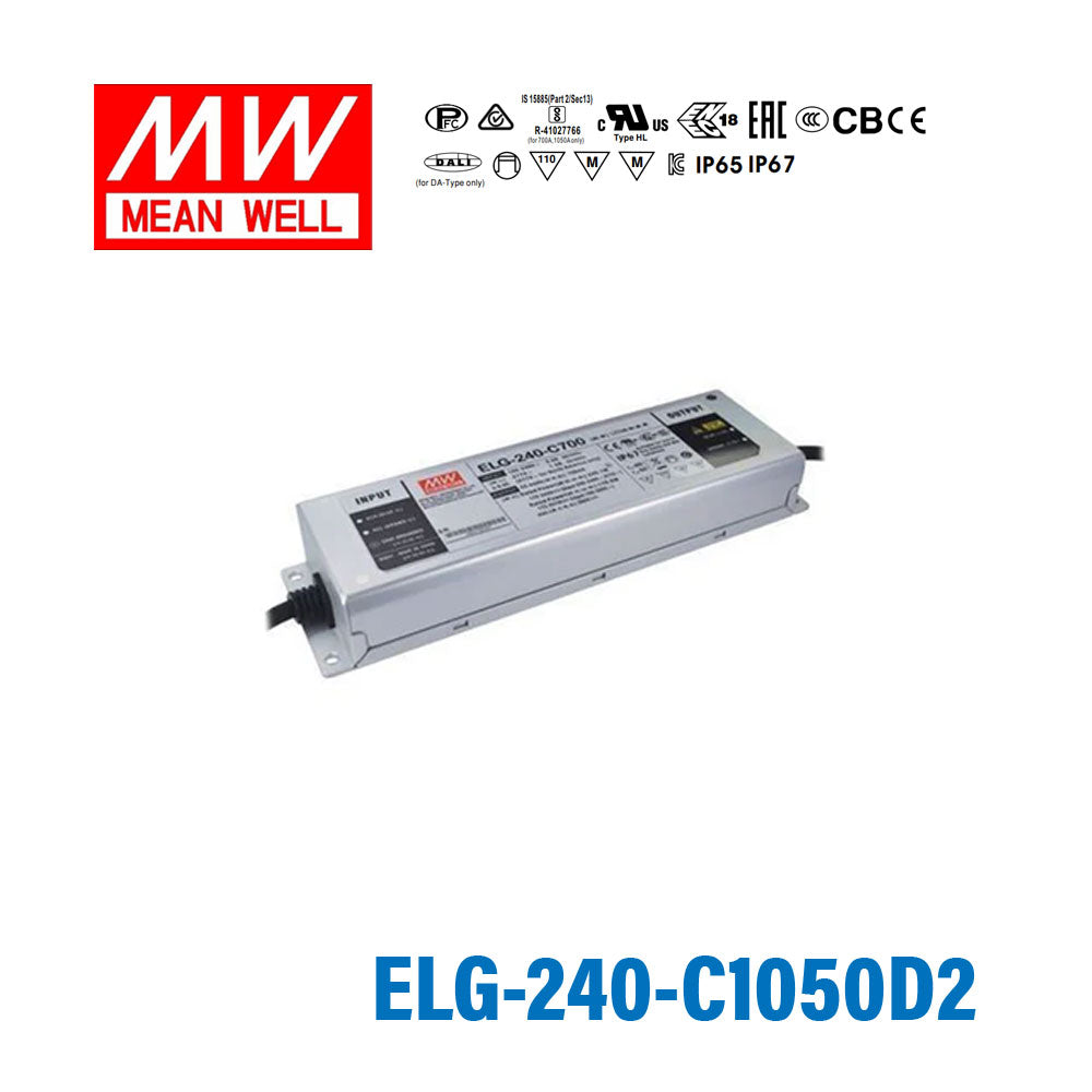 Mean Well ELG-240-C1050D2 AC-DC Single output LED Driver (CC) with PFC