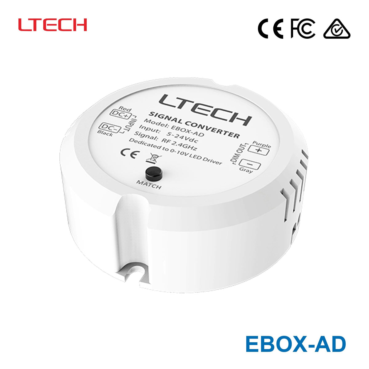 Ltech EBOX-AD LBUS Wireless Module - 0-10V Dimmer