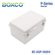 Boxco P-Series 7.48 x 11.02 x 5.51 Inches(190 x 280 x 140mm) Plastic Enclosure, IP67, IK08, ABS, Grey Cover, Molded Hinge and Latch Type