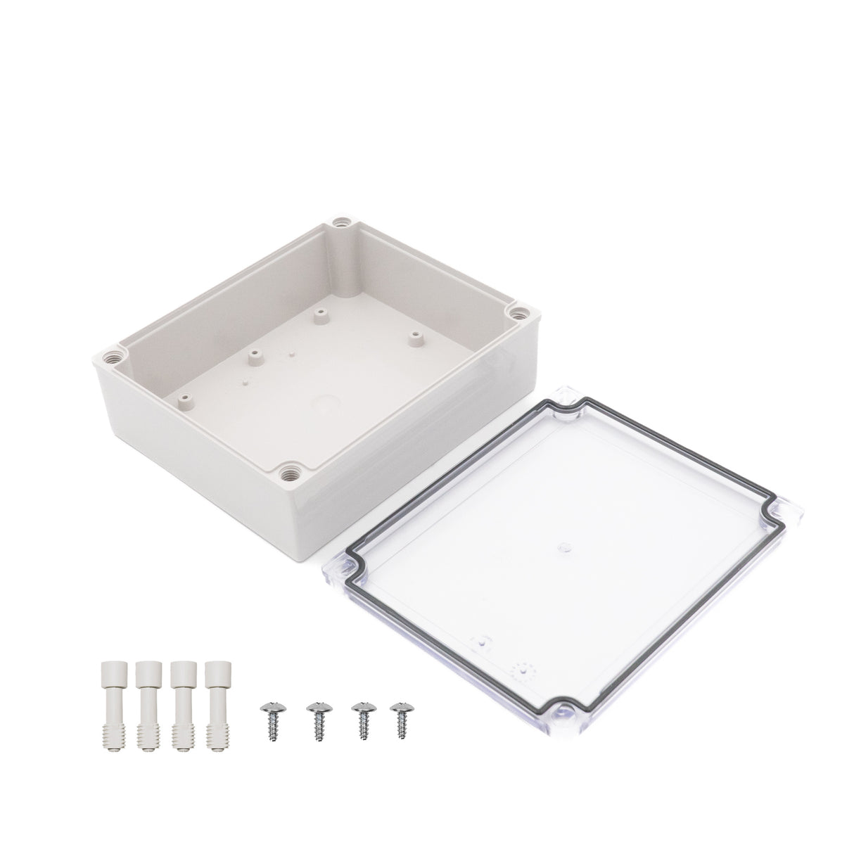 Boxco M-Series 5.91 x 7.09 x 2.36 Inches(150 x 180 x 60mm) Plastic Enclosure, IP67, IK08, PC, Transparent Cover, Screw Type - PHOTO 3