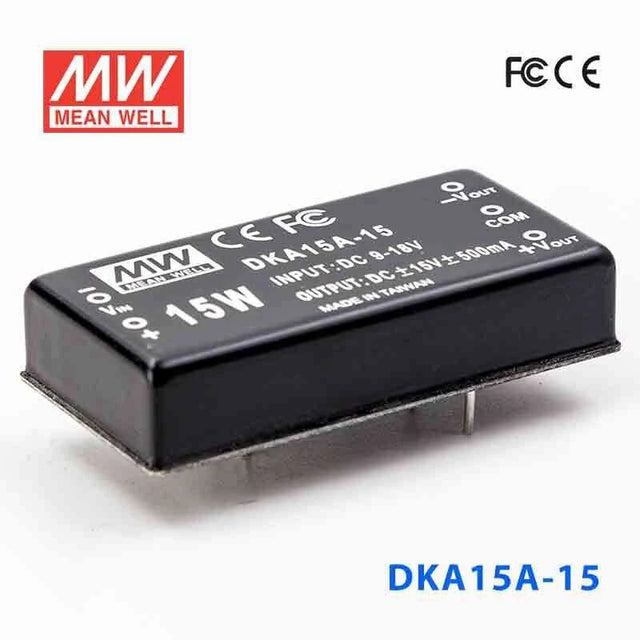 Mean Well DKA15A-15 DC-DC Converter - 15W - 9~18V in ±15V out