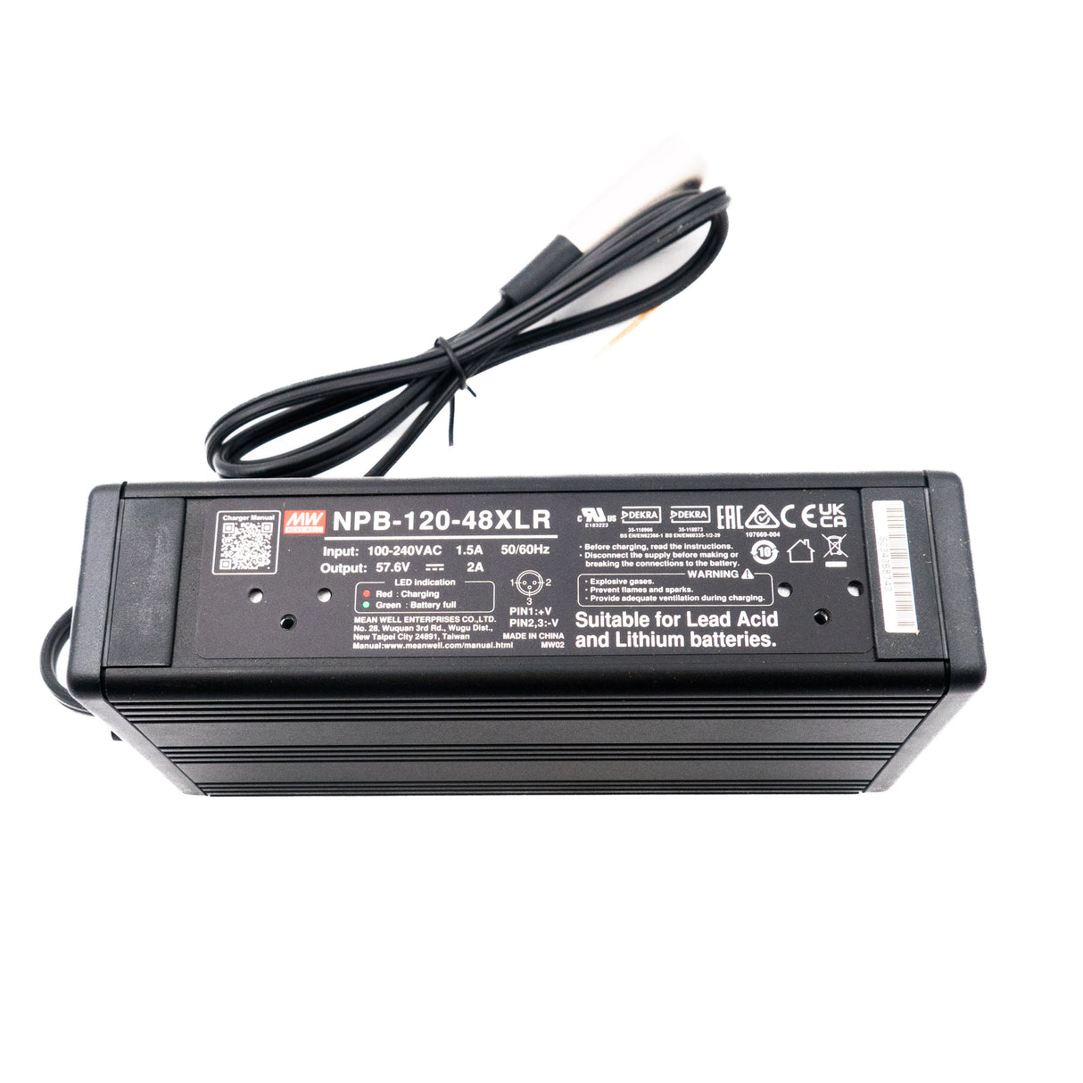 Mean Well NPB-120-48XLR Battery Charger 120W 48V 3 Pin Power Pin - PHOTO 1