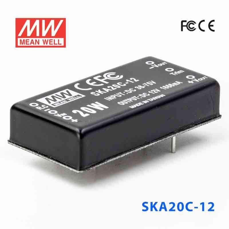 Mean Well SKA20C-12 DC-DC Converter - 20W - 36~75V in 12V out 1.66A