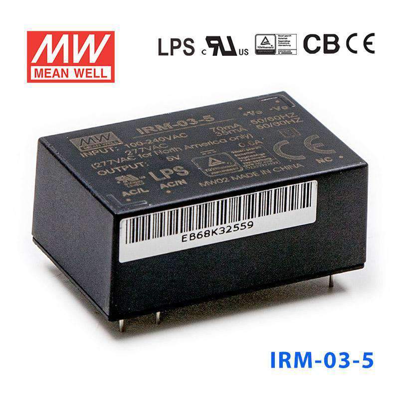 Mean Well IRM-03-5 Switching Power Supply 3W 5V 600mA - Encapsulated