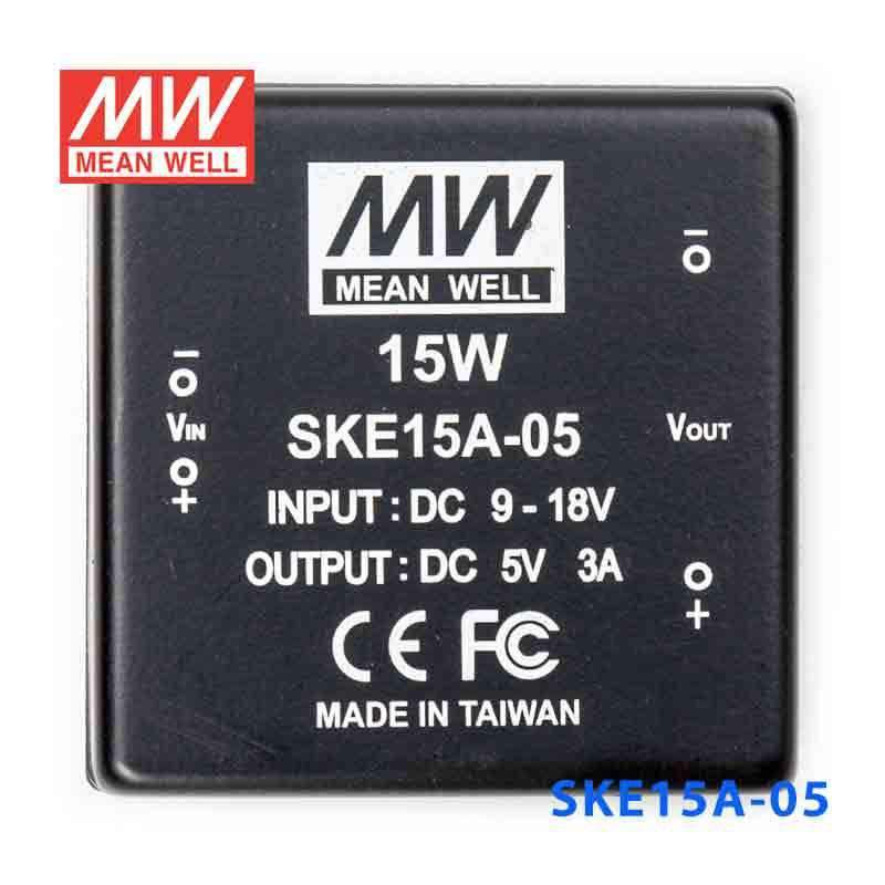 Mean Well SKE15A-05 DC-DC Converter - 15W - 9~18V in 5V out - PHOTO 2