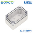 Boxco S-Series 3.15 x 5.12 x 3.35 Inches(80x130x85mm) Plastic Enclosure, IP67, IK08, ABS, Transparent Cover, Screw Type