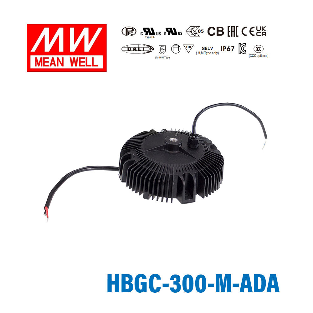Mean Well HBGC-300-M-ADA Power Supply 300W 2800mA - Adjustable and DALI