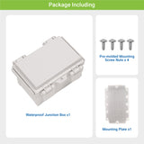 Boxco Q-Series 3.94 x 5.91 x 3.54 Inches(100 x 150 x 90mm) Plastic Enclosure, IP67, IK08, ABS, Grey Cover, Hinge Type with Plate - PHOTO 4