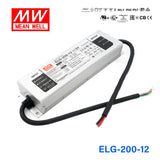 Mean Well ELG-200-12-3Y AC-DC Single output LED Driver Mix Mode (CV+CC) with PFC