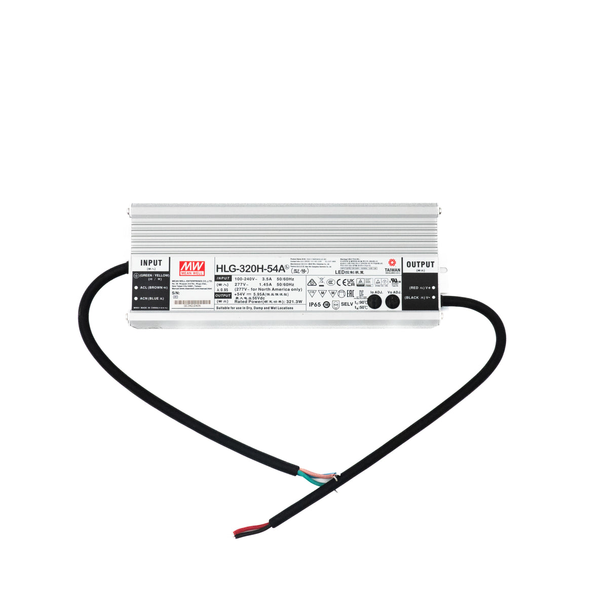 Mean Well HLG-320H-54A Power Supply 320W 54V - Adjustable 5.95A - PHOTO 1