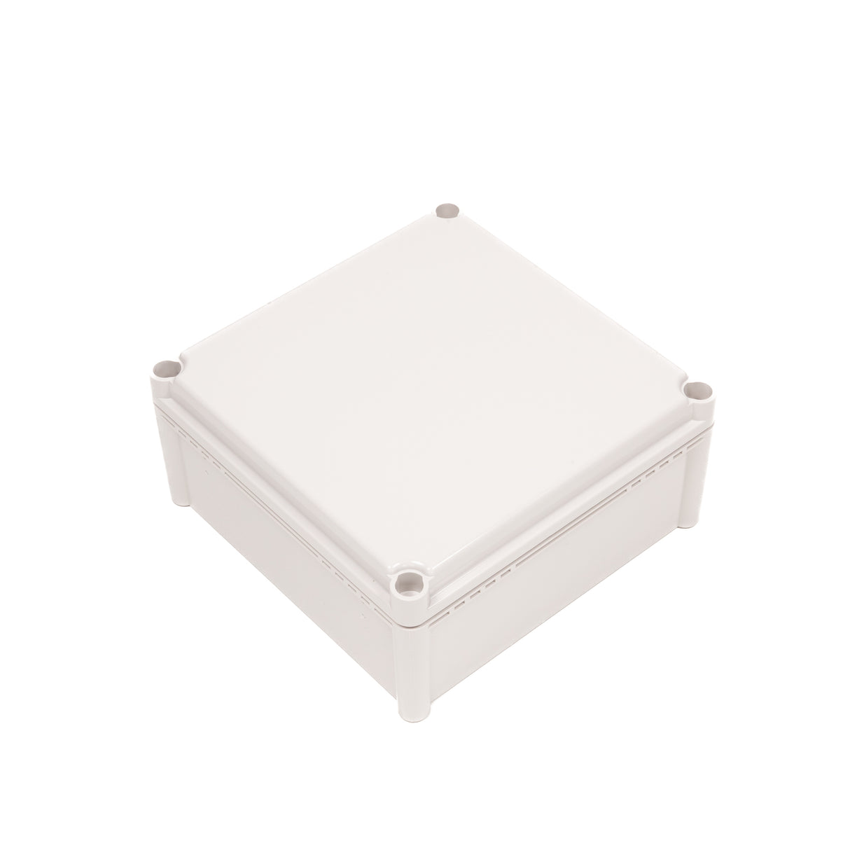 Boxco S-Series 11.02 x 11.02 x 5.12 Inches(280x280x130mm) Plastic Enclosure, IP67, IK08, PC, Grey Cover, Screw Type - PHOTO 1