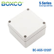 Boxco S-Series 4.92 x 4.92 x 2.95 Inches(125x125x75mm) Plastic Enclosure, IP67, IK08, ABS, Grey Cover, Screw Type